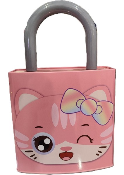 Kilit Şeklinde Büyük Boy Dekoratif Metal Kumbara AD14452