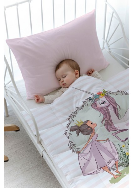 Organik Baskılı Bebek (100X150 Cm) Yorgan Seti - Iconic Serisi - Unicornla Sohbet fiyatları