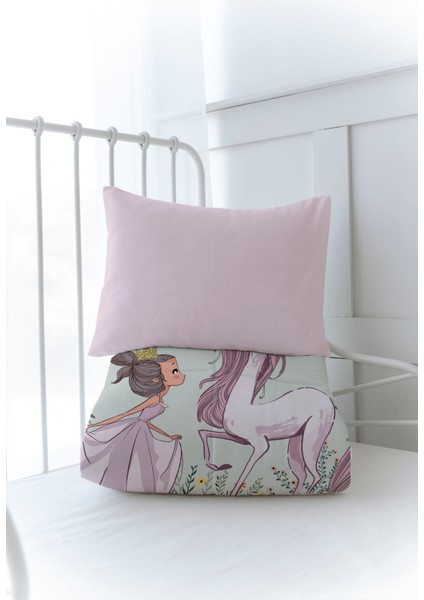 Organik Baskılı Bebek (100X150 Cm) Yorgan Seti - Iconic Serisi - Unicornla Sohbet modelleri