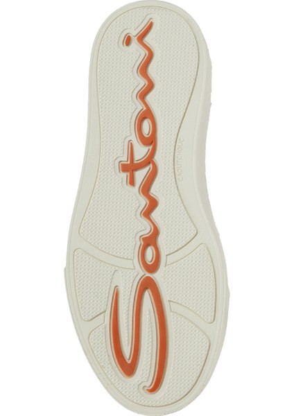 Krem Logo Detaylı Erkek Deri Sneaker indirimleri