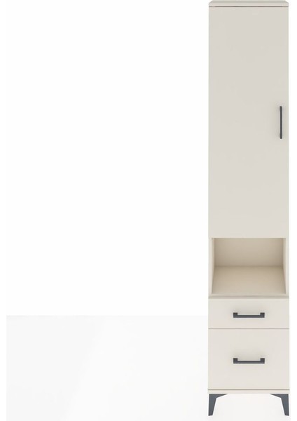 Arges Dolap 4 Raflı 2 Çekmeceli Tek Kapaklı 44X30X221 Aytaşı-Aytaşı