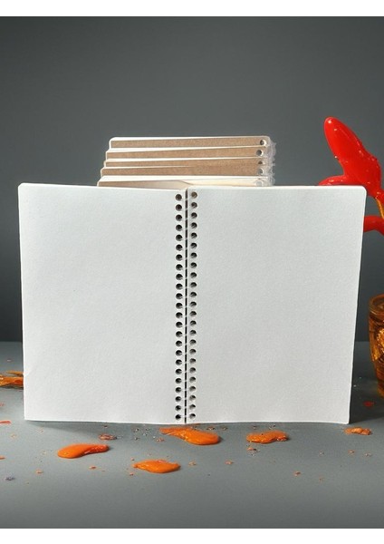 A5 Kraft Kapak Çizgisiz Defter | 14,8X21CM | 70 Yaprak | Geri Dönüşümlü | Vintage Stil