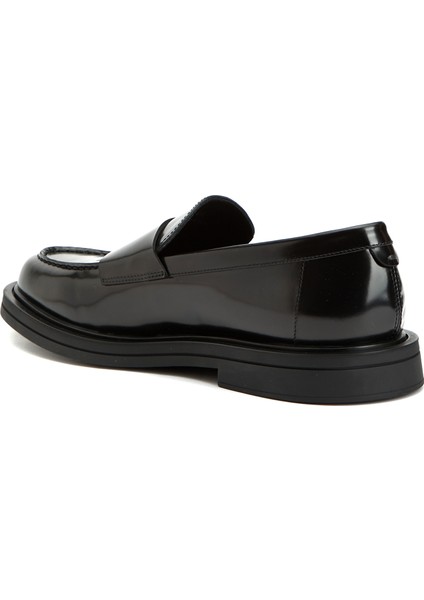 Jacob Siyah Erkek Deri Loafer modelleri