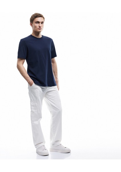 Pamuklu Kısa Kollu Regular Fit Bisiklet Yaka Basic Tişört fiyatları