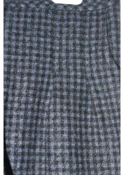 Kız Çocuk Kışlık Kareli Beli Lastikli Cepli Pileli Palazzo Pantolon - 1019K modelleri