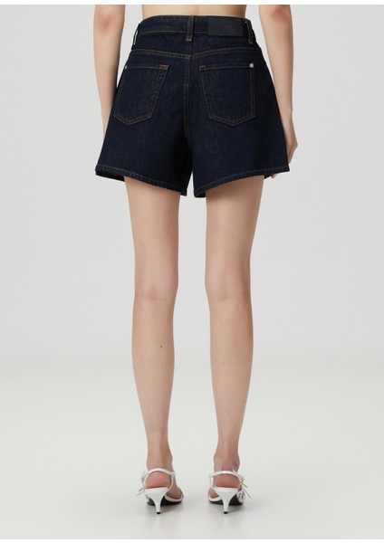 Lacivert Denim Şort fırsatları