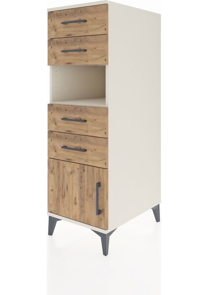 Kronos Dolap Tek Raflı 4 Çekmeceli Tek Kapaklı 44X59X134 Aytaşı-Çam modelleri