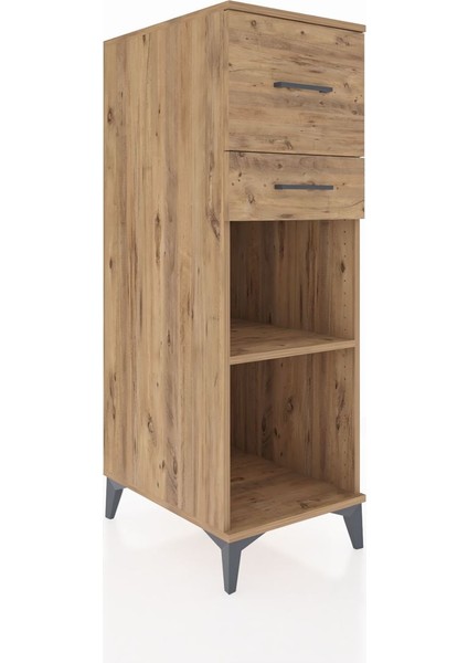 Kronos Dolap Tek Raflı 2 Çekmeceli 44X59X134 Çam-Çam fiyatları
