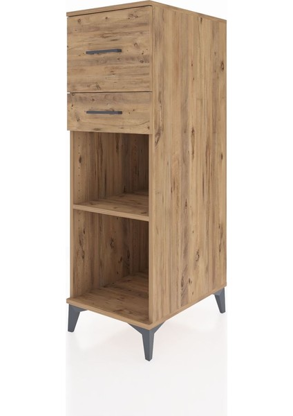 Kronos Dolap Tek Raflı 2 Çekmeceli 44X59X134 Çam-Çam modelleri