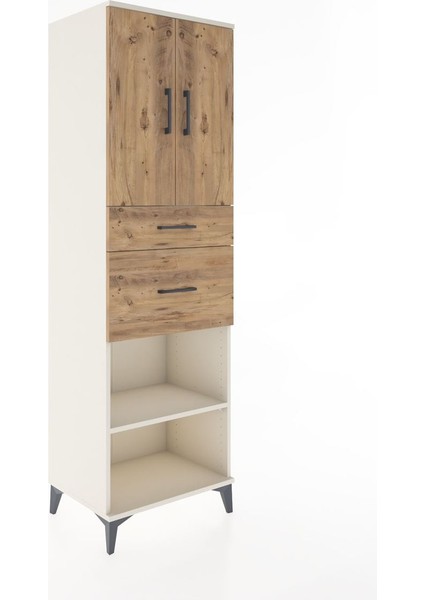 Hyperion Dolap 4 Raflı 2 Çekmeceli 2 Kapaklı 60X44X195 Aytaşı-Çam fiyatları