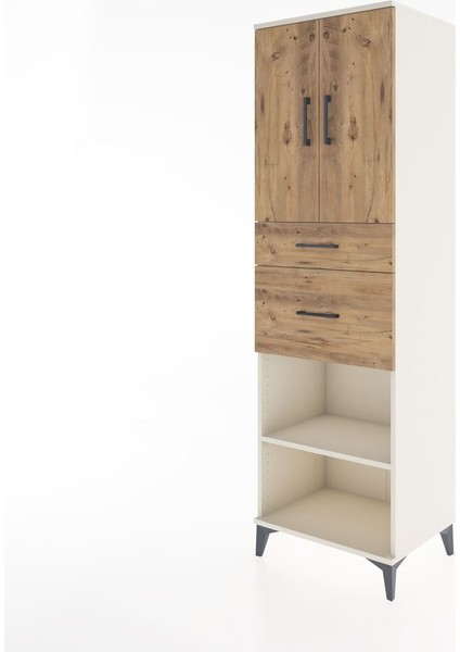 Hyperion Dolap 4 Raflı 2 Çekmeceli 2 Kapaklı 60X44X195 Aytaşı-Çam modelleri