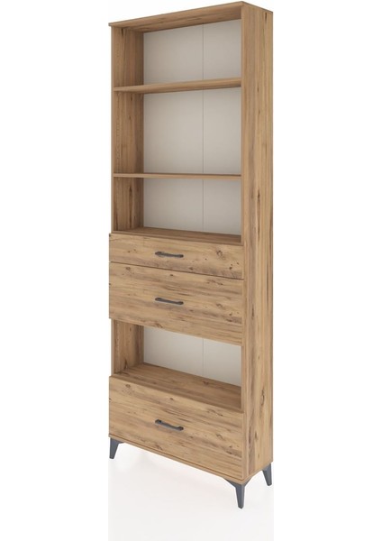 Arges Dolap 4 Raflı 3 Çekmeceli 88X30X243 Çam-Çam modelleri