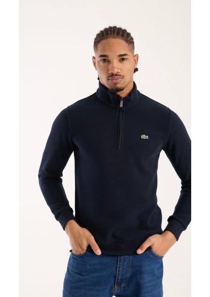 Fermuar Yaka Lacivert Regular Fit