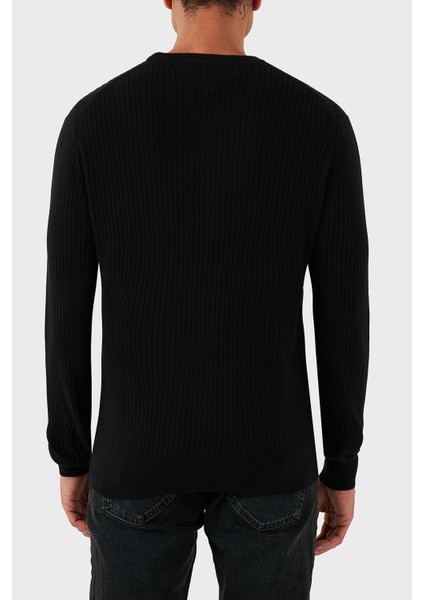 Pamuk ve Kaşmir Karışımlı Regular Fit Bisiklet Yaka Kazak Erkek Kazak MW0MW40449 Bds modelleri