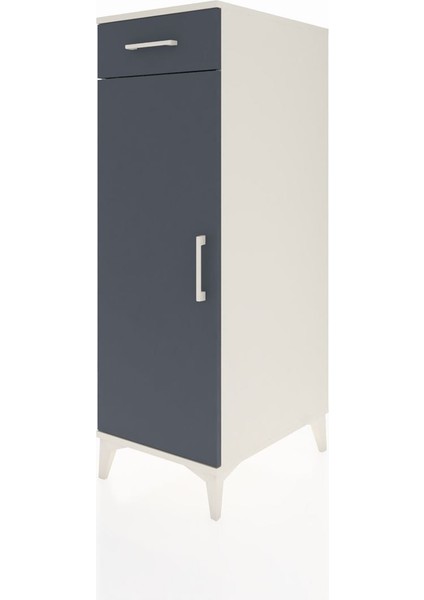 Kronos Dolap 2 Raflı Tek Çekmeceli Tek Kapaklı 44X59X134 Aytaşı-Antrasit modelleri