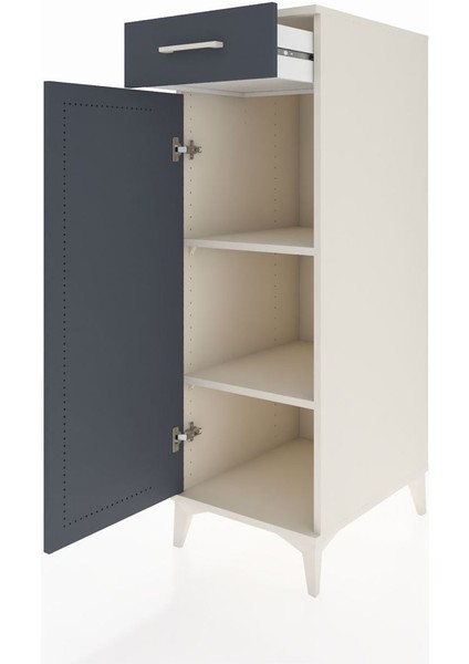 Kronos Dolap 2 Raflı Tek Çekmeceli Tek Kapaklı 44X59X134 Aytaşı-Antrasit fırsatları