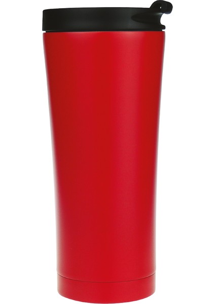 Paslanmaz Çelik Termos Bardak 450 ml – Sızdırmaz Kapaklı Seyahat Mug Kırmızı