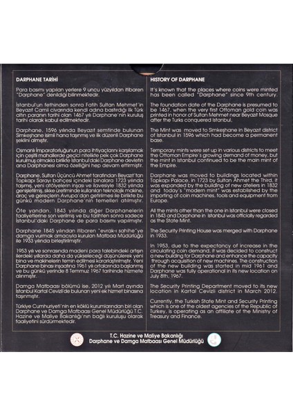 Türkiye Cumhuriyeti Darphane 2020 Yılı Tedavül Para Seti modelleri