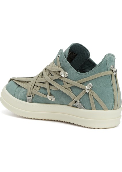 Megalaced Mavi Beyaz Erkek Deri Sneaker modelleri