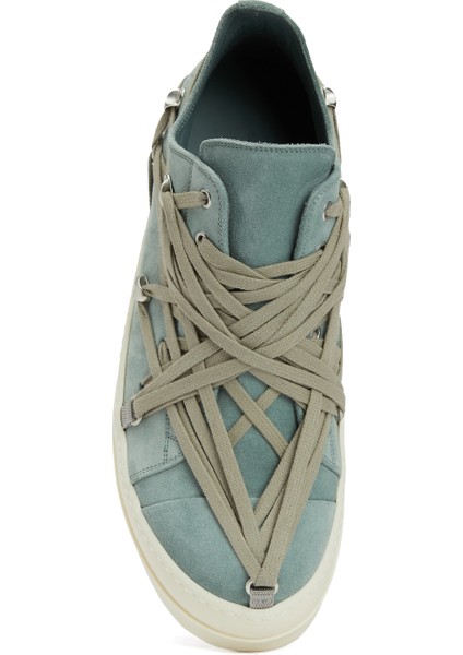 Megalaced Mavi Beyaz Erkek Deri Sneaker fırsatları