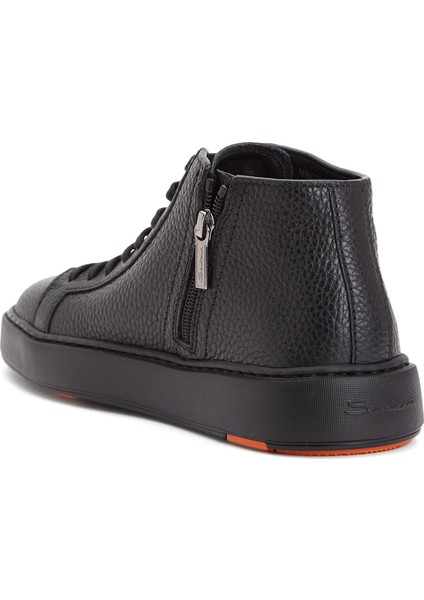 Clean Icon Siyah Erkek Deri Sneaker modelleri