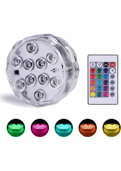 Su Geçirmez Akvaryum Su Üstü Kumandalı Dekoratif LED Aydınlatma Rgb Kumandalı - Nargile Ledi