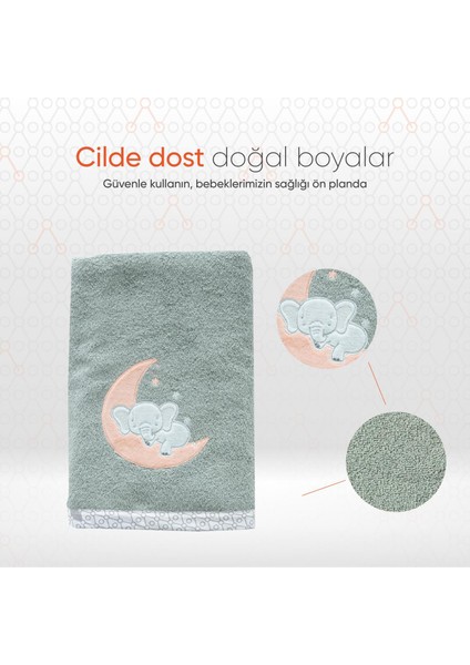 Hero Elephant Nakışlı Bebek Banyo Havlusu 70 x 140 cm modelleri