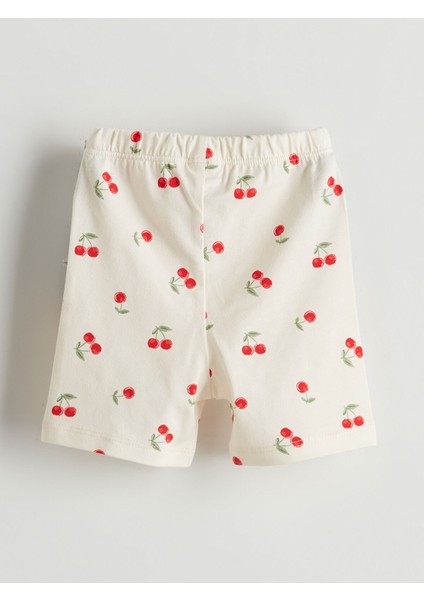 Yeni Sezon Beli Lastikli Kız Bebek Kısa Tayt 3'lü indirimleri