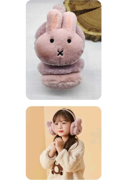 1 Adet Tavşan Model Kışlık Kulaklık Peluş Kulaklık Çocuk Peluş Kulaklık Kız Çocuk Kulaklık