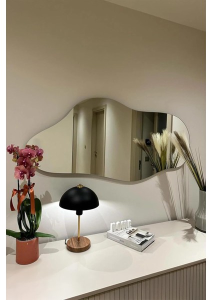 Kapadokya Asimetrik Ahşap Çerçeveli Modern Duvar Aynası, Dresuar Boy Aynası indirimleri