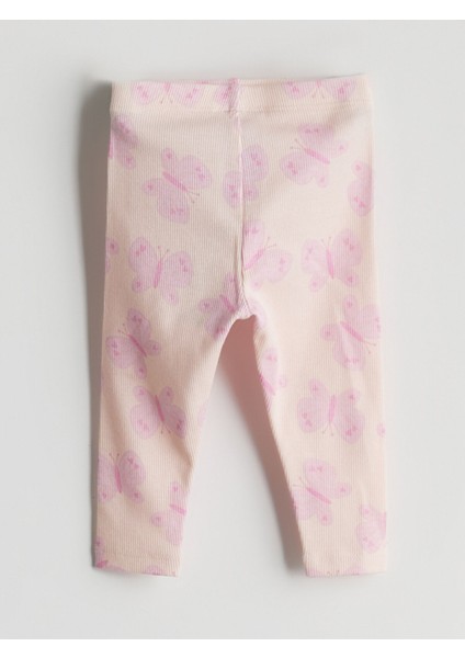 Yeni Sezon Beli Lastikli Kelebek Desenli Kız Bebek Tayt modelleri