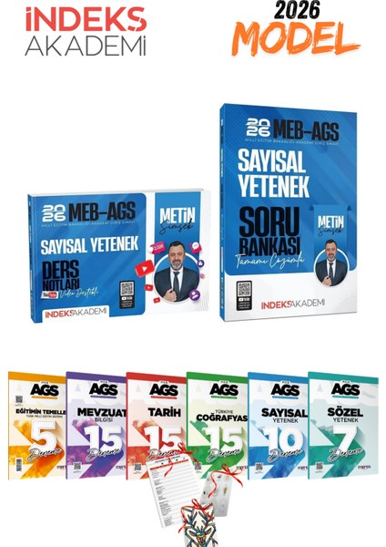 2026 Meb Ags Sayısal Yetenek Soru Bankası ve Ders Notları Seti + 6lı Branş Deneme Set
