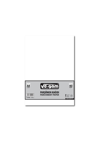 A4 40 Parça Çizgisiz Parşömen Kağıdı (5067)