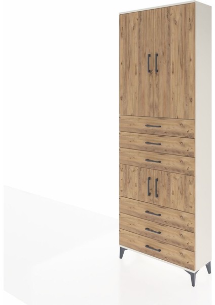 Arges Dolap 4 Raflı 6 Çekmeceli 4 Kapaklı 88X30X243 Aytaşı-Çam modelleri