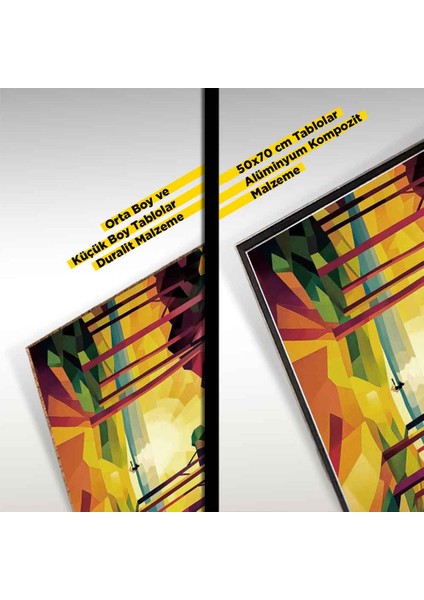 “renklerin Dansı – Soyut Doğa ve Deniz Manzaralı Sanat Tablosu” modelleri