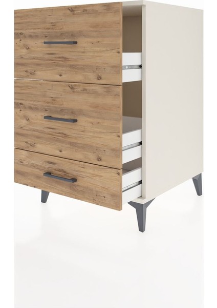 Kronos Komodin 3 Çekmeceli 60X59X96 Aytaşı-Çam fırsatları