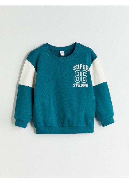 Yeni Sezon Bisiklet Yaka Baskılı Erkek Çocuk Sweatshirt fırsatları