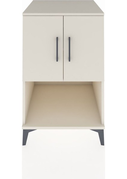 Kronos Komodin 2 Raflı 2 Kapaklı 60X59X96 Aytaşı-Aytaşı