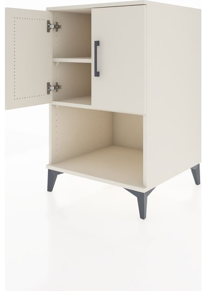 Kronos Komodin 2 Raflı 2 Kapaklı 60X59X96 Aytaşı-Aytaşı fırsatları