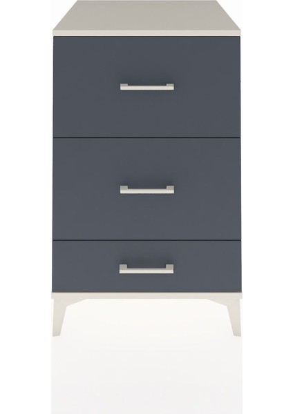 Kronos Komodin 3 Çekmeceli 60X59X96 Aytaşı-Antrasit