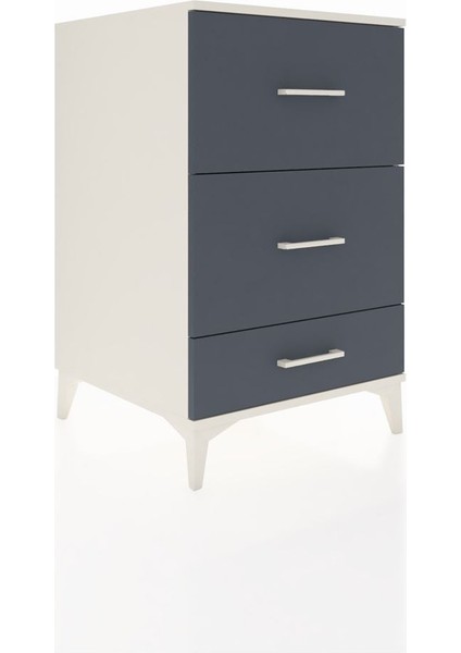 Kronos Komodin 3 Çekmeceli 60X59X96 Aytaşı-Antrasit fiyatları