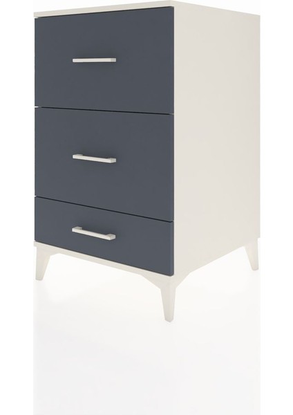 Kronos Komodin 3 Çekmeceli 60X59X96 Aytaşı-Antrasit modelleri