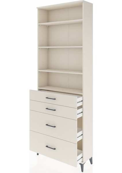 Arges Dolap 4 Raflı 4 Çekmeceli 88X30X243 Aytaşı-Aytaşı fırsatları