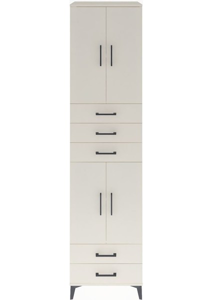 Hyperion Dolap 4 Raflı 5 Çekmeceli 4 Kapaklı 60X44X243 Aytaşı-Aytaşı