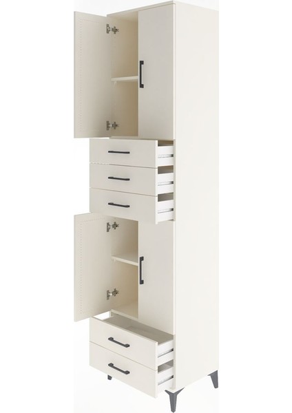 Hyperion Dolap 4 Raflı 5 Çekmeceli 4 Kapaklı 60X44X243 Aytaşı-Aytaşı fırsatları