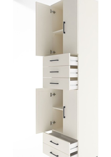 Hyperion Dolap 4 Raflı 5 Çekmeceli 4 Kapaklı 60X44X243 Aytaşı-Aytaşı indirimleri