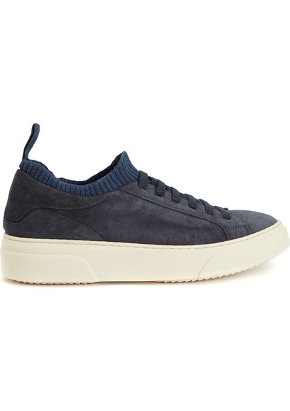 Lacivert Erkek Deri Sneaker