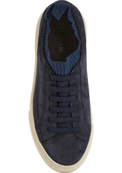 Lacivert Erkek Deri Sneaker fırsatları