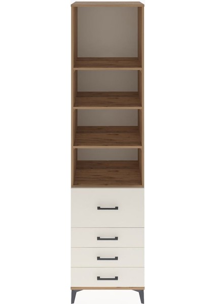 Hyperion Dolap 4 Raflı 4 Çekmeceli 60X44X243 Çam-Aytaşı