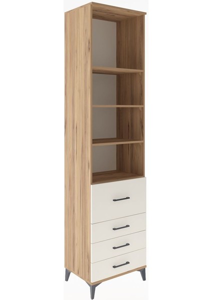 Hyperion Dolap 4 Raflı 4 Çekmeceli 60X44X243 Çam-Aytaşı fiyatları